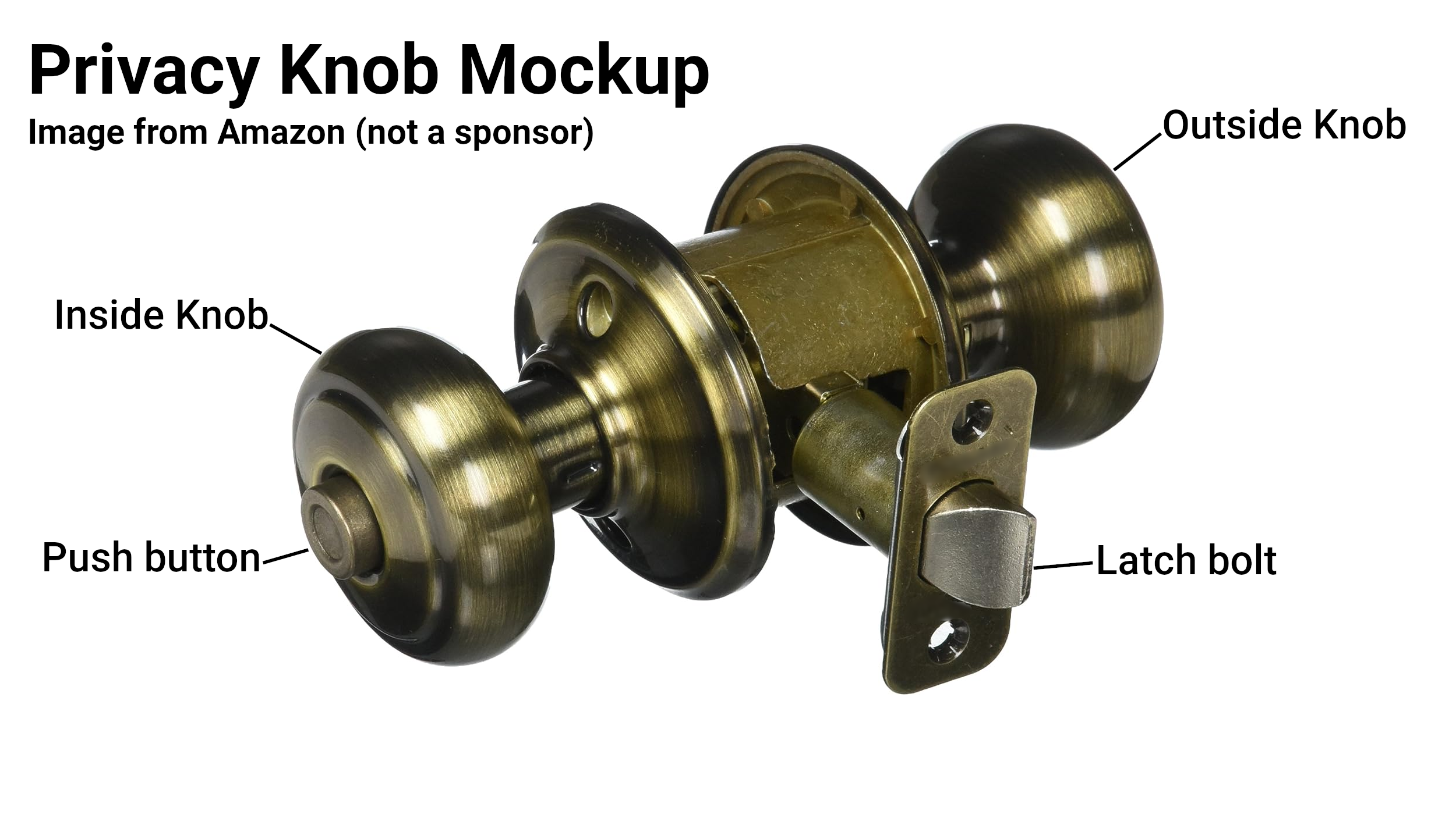 a privacy doorknob